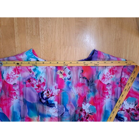 Barco One Women's 3XL Multicolor Floral Blooms Nurse Medical Scrub Top NWT - Picture 7 of 10